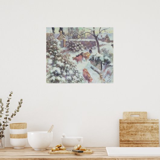 Effet de Neige a Montfoucault, 1882 Poster (Keuken)