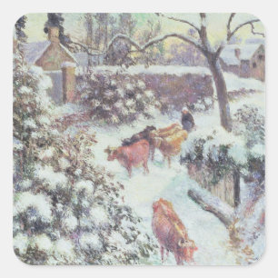 Effet de Neige a Montfoucault, 1882 Vierkante Sticker