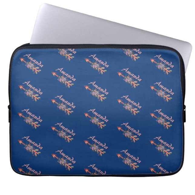 Efficiënt blauw laptop sleeve (Voorkant)
