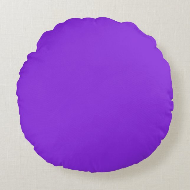 Efficiënt Blauw Paars Minimalistisch Eenvoudig Mod Rond Kussen (Voorkant)