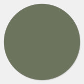 Efficiënt bosgroen ronde sticker (Voorkant)
