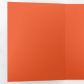 Efficiënt helder oranje achtergrond | Krachtig war Drieluik Uitnodiging (Binnenzijde eerst)