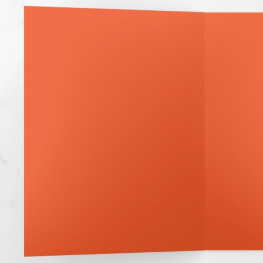 Efficiënt helder oranje achtergrond | Krachtig war Drieluik Uitnodiging (Binnenzijde eerst)