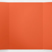 Efficiënt helder oranje achtergrond | Krachtig war Drieluik Uitnodiging (Binnenkant midden)