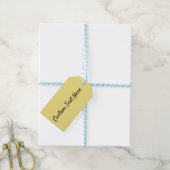Efficiënt Pastelgeel Modern Cadeaulabel (Met Touw)
