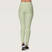 Efficiënt Zacht Licht Pastel Salie Mos Groen Kleur Leggings (Achterkant)