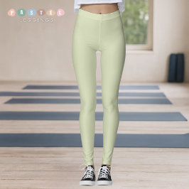 Efficiënt Zacht Licht Pastel Salie Mosgroen Kleur Leggings