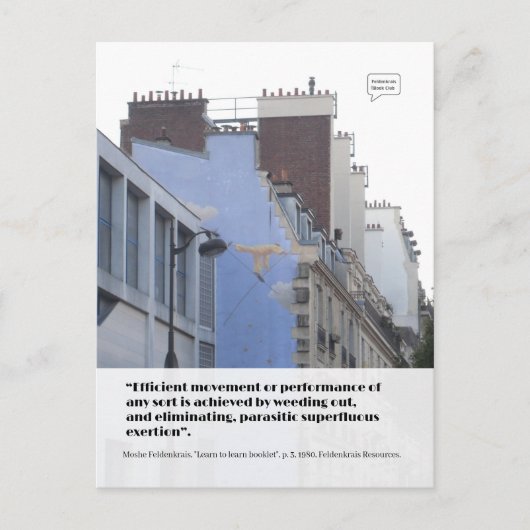 Efficiënte beweging - ansichtkaart briefkaart (Voorkant)