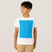 Efficiënte Cyaanblauwe Achtergrond | Zomer Minimaa T-shirt (Voorkant volledig)