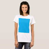 Efficiënte Cyaanblauwe Achtergrond | Zomer Minimaa T-shirt (Voorkant volledig)