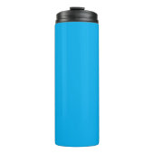 Efficiënte Cyaanblauwe Achtergrond | Zomer Minimaa Thermosbeker (Voorkant)