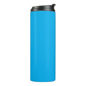 Efficiënte Cyaanblauwe Achtergrond | Zomer Minimaa Thermosbeker (Gedraaid links)
