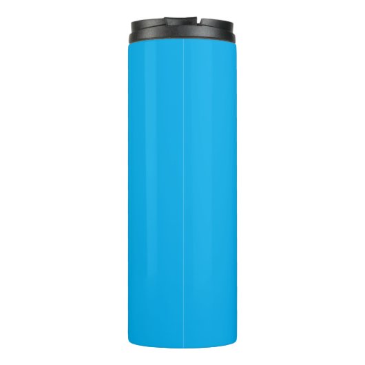 Efficiënte Cyaanblauwe Achtergrond | Zomer Minimaa Thermosbeker (Achterkant)