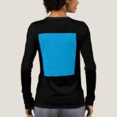 Efficiënte Cyaanblauwe Achtergrond | Zomer Minimaa Tri-Blend Shirt (Achterkant)
