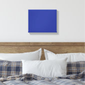 Efficiënte Diepblauwe Achtergrond | Krachtig Minim Canvas Afdruk (Insitu (Slaapkamer))