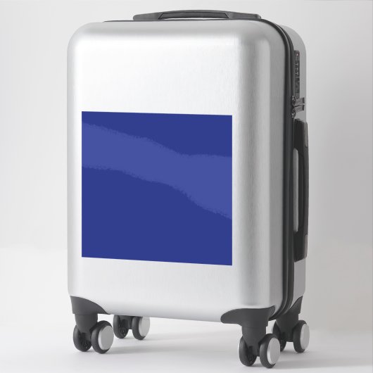Efficiënte Diepblauwe Achtergrond | Krachtig Minim Sticker (Koffer)