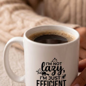 Efficiënte Luie Koffiemok Grappige Quote