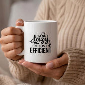Efficiënte Luie Koffiemok Grappige Quote