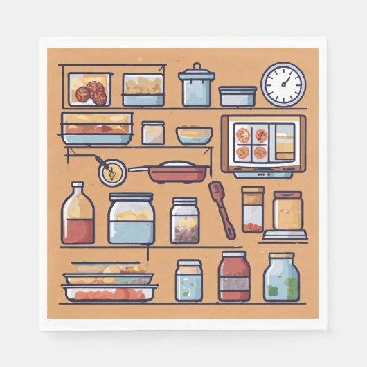 Efficiënte Maaltijd Prep Georganiseerde Keuken Pap Servet (Voorkant)