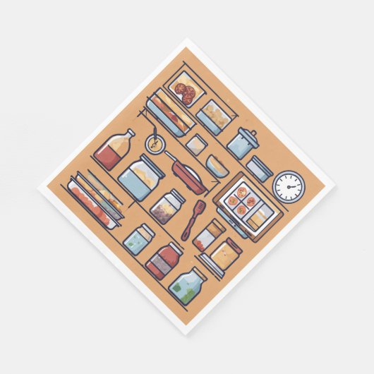 Efficiënte Maaltijd Prep Georganiseerde Keuken Pap Servet (Hoek)