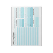 Efficiënte moderne blauwe dagelijkse planner to-do notitieblok (Linkerzijde)