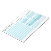 Efficiënte moderne blauwe dagelijkse planner to-do notitieblok (Schuin)