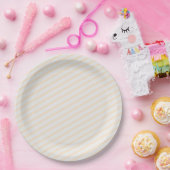 Efficiënte pastel kleur strepen professioneel mini papieren bordje (Feest)