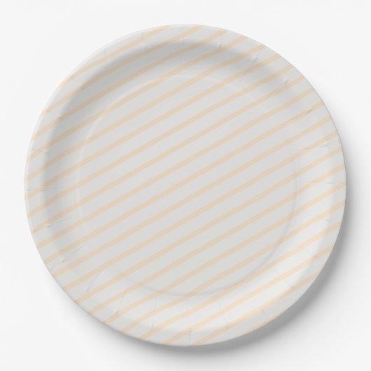 Efficiënte pastel kleur strepen professioneel mini papieren bordje (Voorkant)