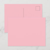 Efficiënte Roze Postkaart Persoonlijke Groet Ontwe (Voorkant / Achterkant)