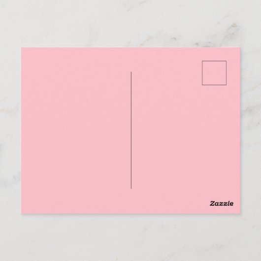 Efficiënte Roze Postkaart Persoonlijke Groet Ontwe (Achterkant)