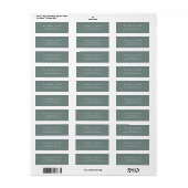 Efficiënte saliegroene en witte retouradreslabels etiket (Full Sheet)