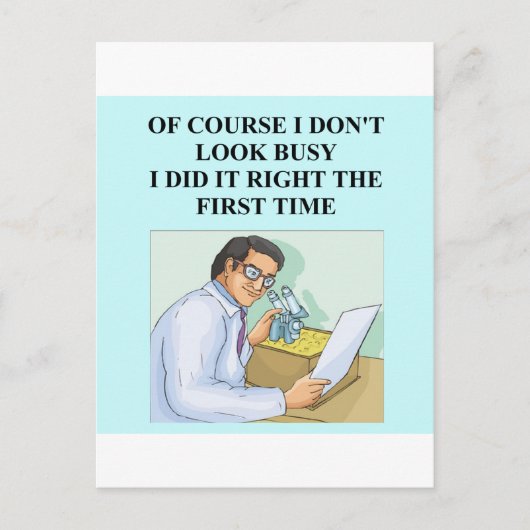 efficiënte slimme wetenschapper briefkaart (Voorkant)
