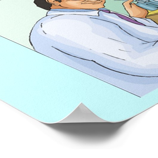 efficiënte slimme wetenschapper poster (Hoek)