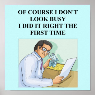 efficiënte slimme wetenschapper poster