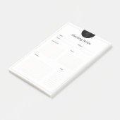 Efficiënte vergadernotities Sjabloon Post-it® Notes (Schuin)