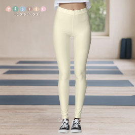 Efficiënte Zachte Licht Pastel Beige Crème Gele Kl Leggings