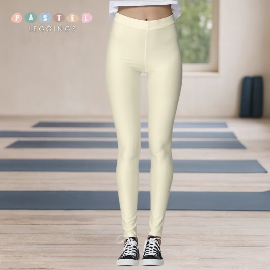 Efficiënte Zachte Licht Pastel Beige Crème Gele Kl Leggings