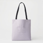 Efficiënte Zachte Licht Pastel Lavendel Paarse Kle Tote Bag (Voorkant)