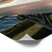 Efficiënte zonnepanelen met Blue Sky achtergrond Poster (Hoek)