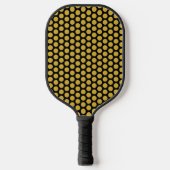 Efficiënte Zwarte met Metallic Gouden Stip Stijl Pickleball Paddle (Voorkant)
