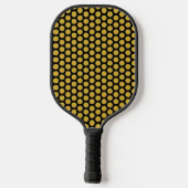 Efficiënte Zwarte met Metallic Gouden Stip Stijl Pickleball Paddle (Achterkant)