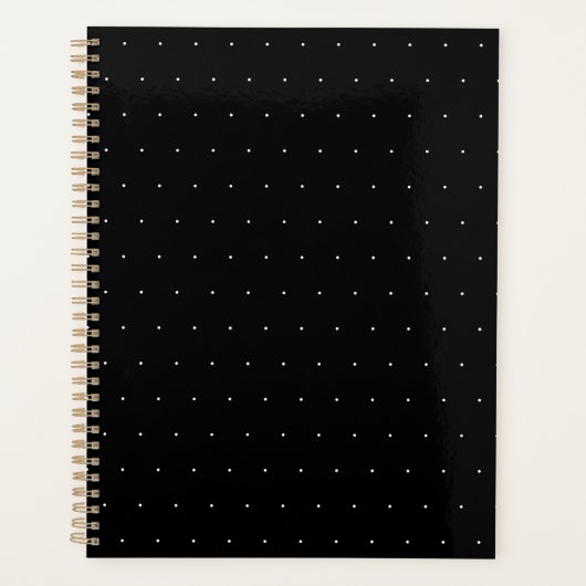 Efficiënte Zwarte met Witte Stip Stijl Planner (Voorkant)