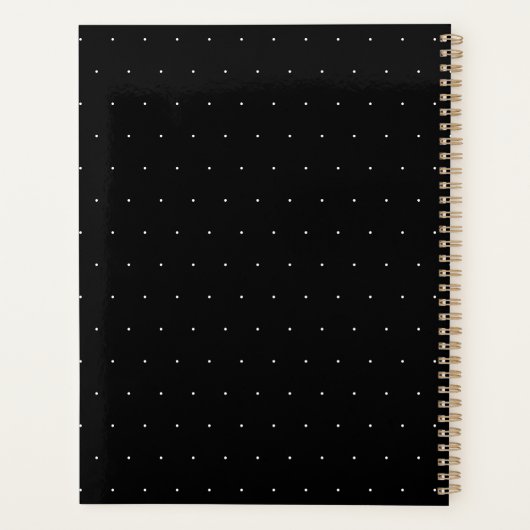 Efficiënte Zwarte met Witte Stip Stijl Planner (Achterkant)