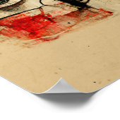 Efficiëntie van Twin - Faces & Eyes Abstracte kuns Poster (Hoek)