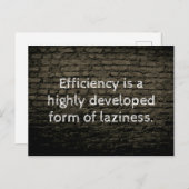 Efficiëntiekop Briefkaart (Voorkant / Achterkant)