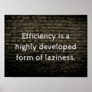 Efficiëntiekop Poster