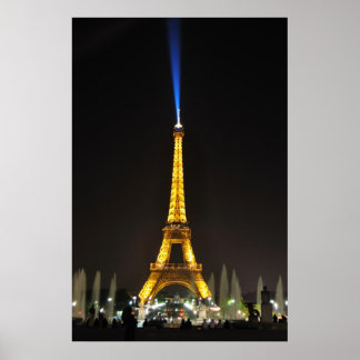 Effiel bij nacht poster