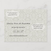 Effiel Tower  Love Bird Save the Date Aankondigingskaart (Achterkant)