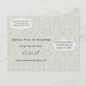 Effiel Tower  Love Bird Save the Date Aankondigingskaart (Achterkant)