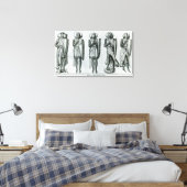 Effigies of Knight Templars Canvas Afdruk (Insitu (Slaapkamer))